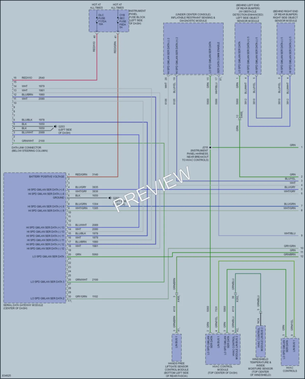 2023 GMC TerrainDenali Computer Data Lines wiring diagram preview
