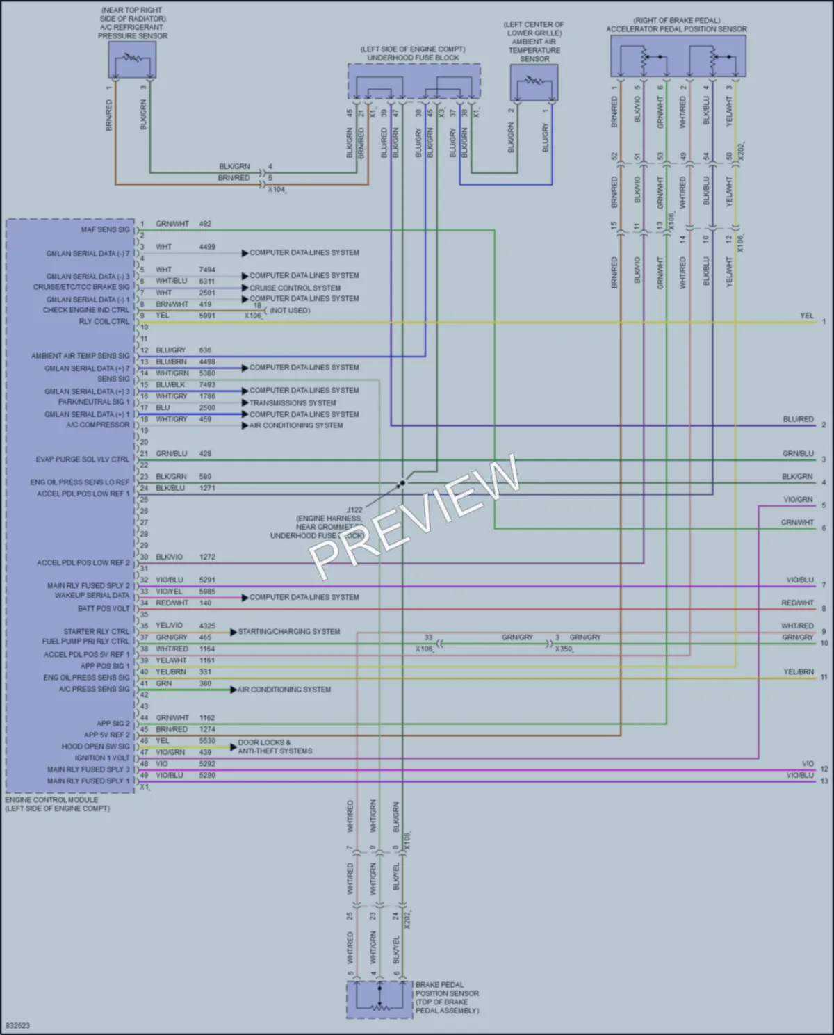 2023 GMC TerrainDenali Engine Performance wiring diagram preview