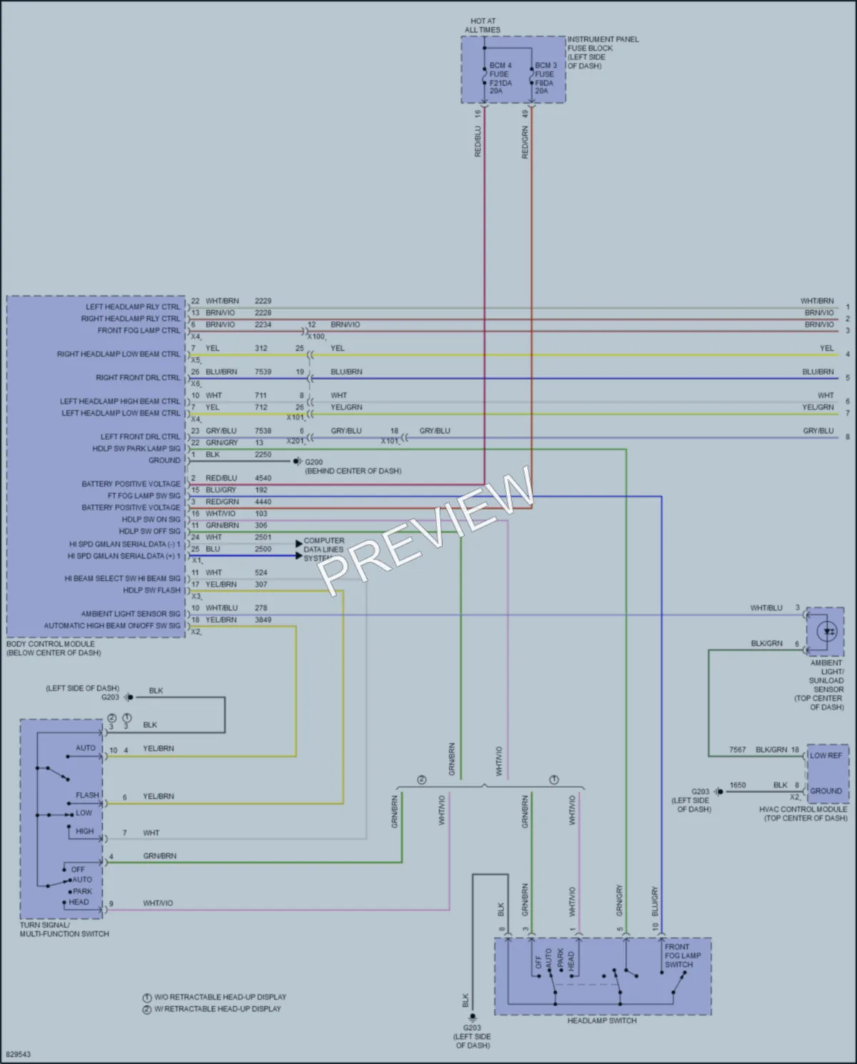 2023 GMC TerrainDenali Headlights wiring diagram preview
