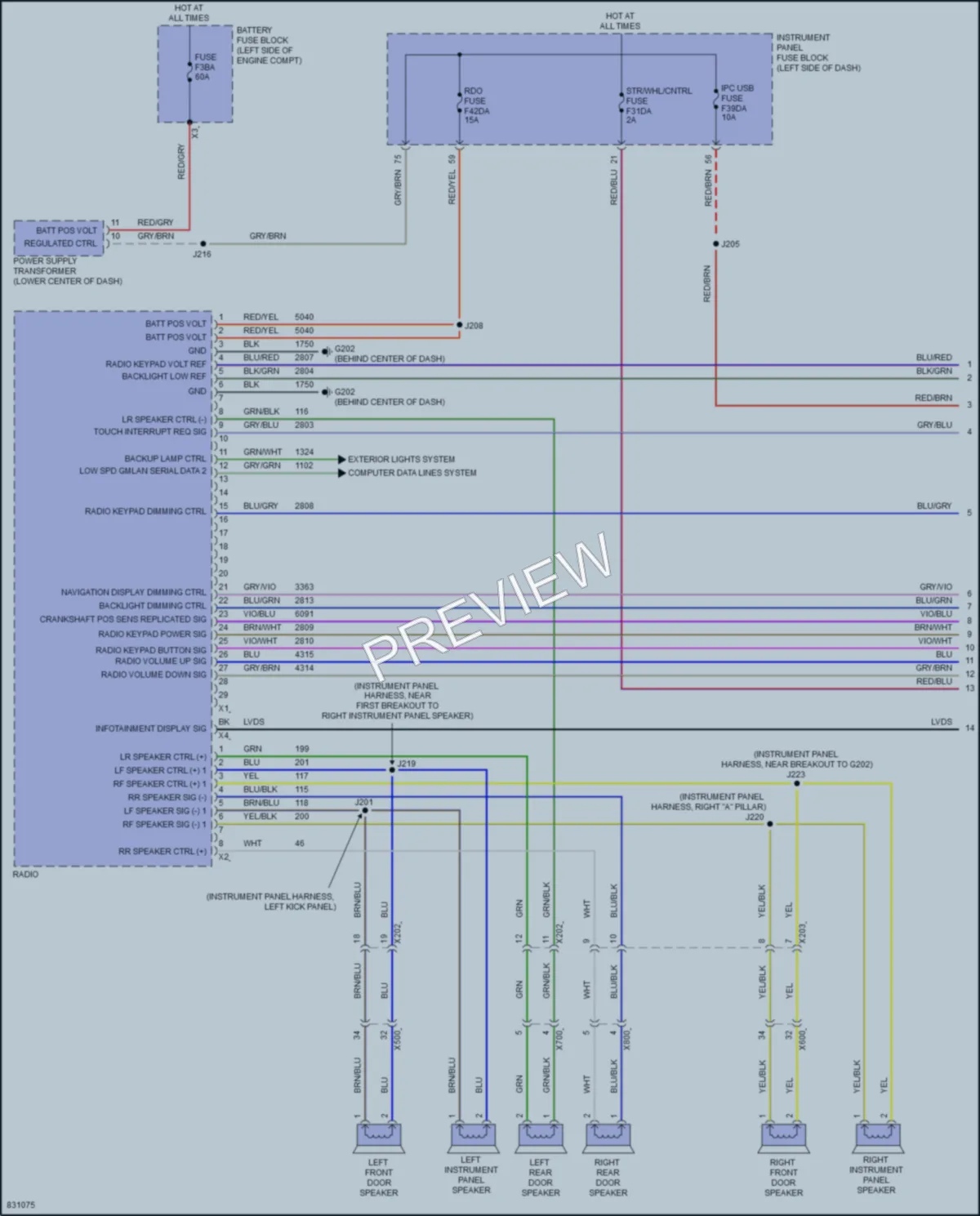 2023 GMC TerrainDenali Radio wiring diagram preview