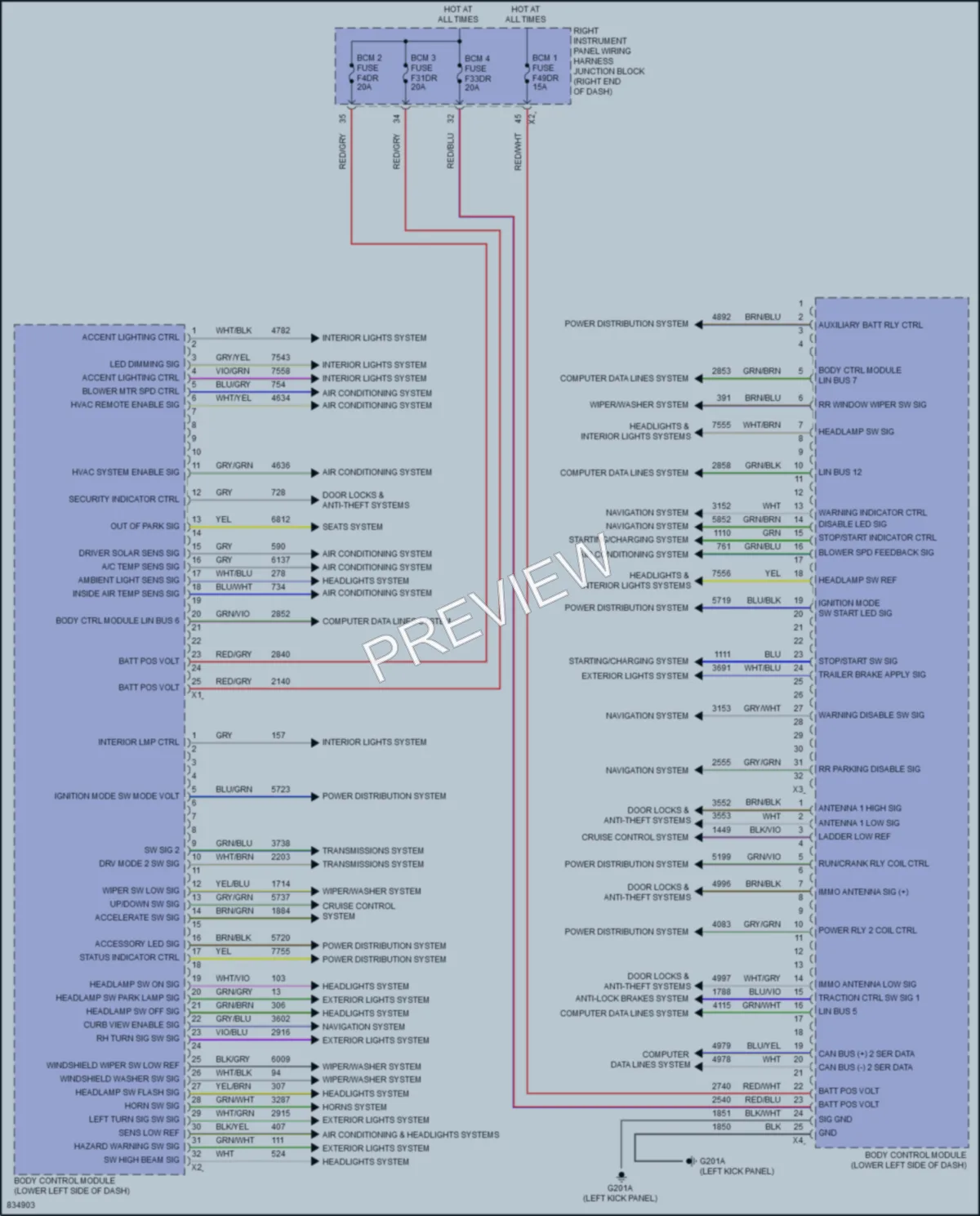 2023 GMC YukonDenali Body Control Modules wiring diagram preview