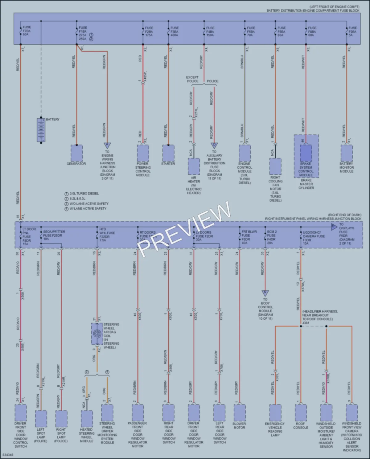 2023 GMC YukonXLDenali Power Distribution wiring diagram preview