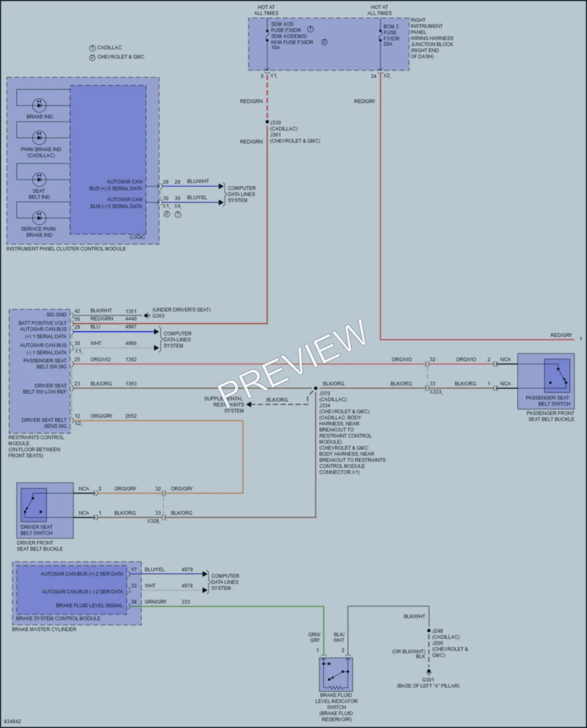 2023 GMC YukonXLDenali Warning Systems wiring diagram preview