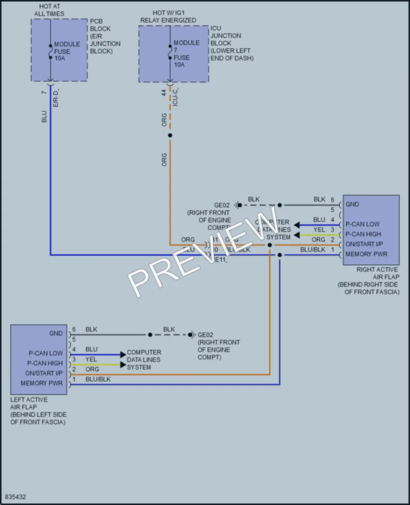 2023 Genesis G70 Active Bodyworks wiring diagram preview