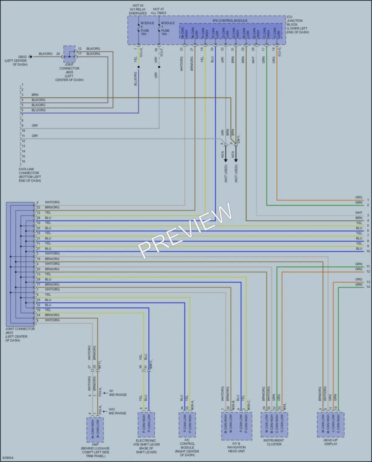 2023 Genesis G70 Computer Data Lines wiring diagram preview