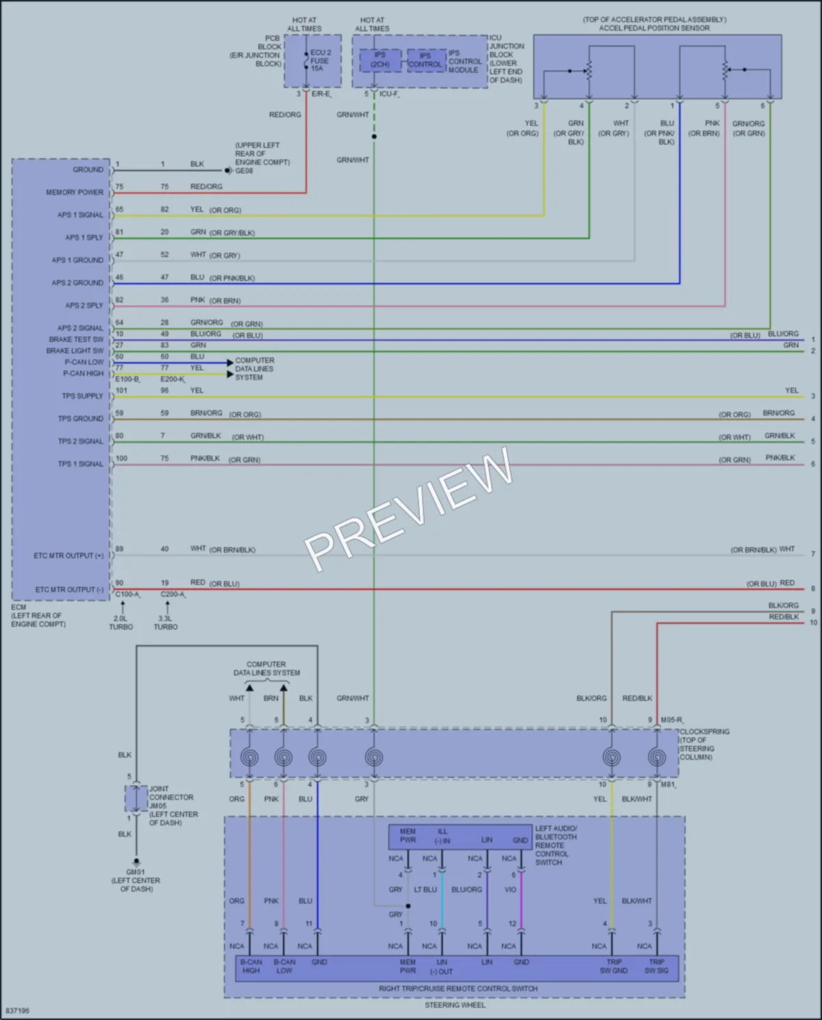 2023 Genesis G70 Cruise Control wiring diagram preview