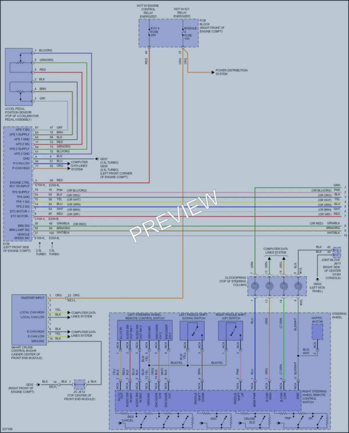 2023 Genesis GV80 Cruise Control wiring diagram preview