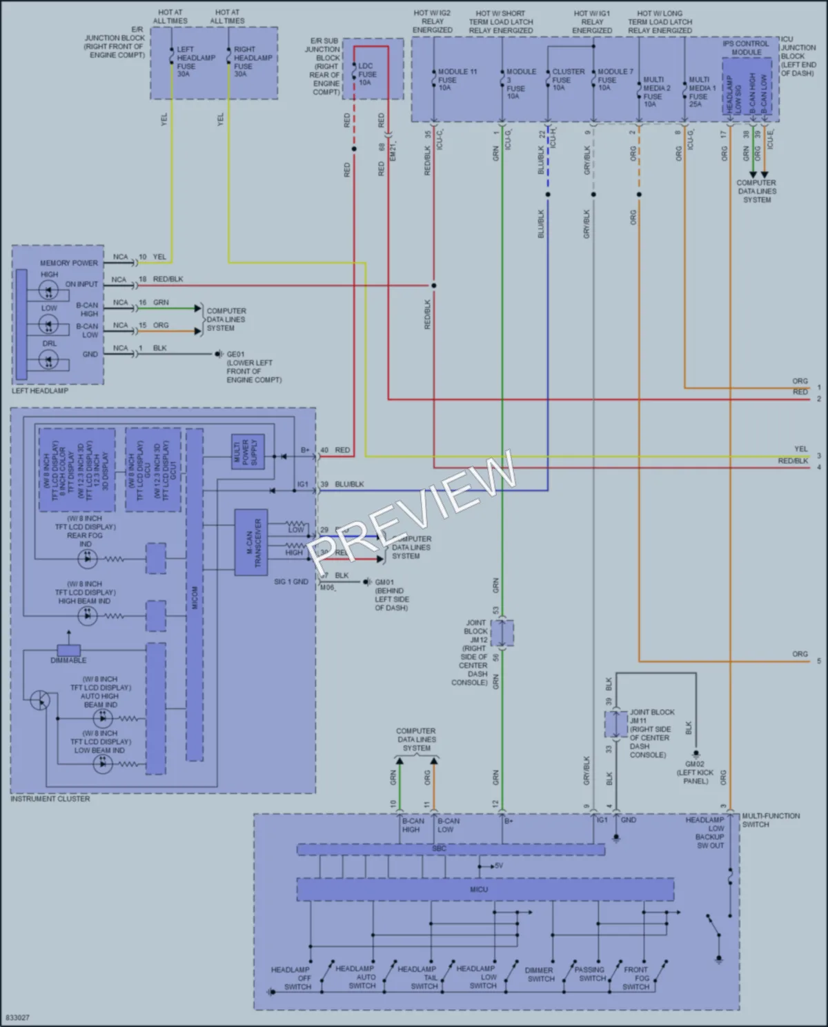 2023 Genesis GV80 Headlights wiring diagram preview