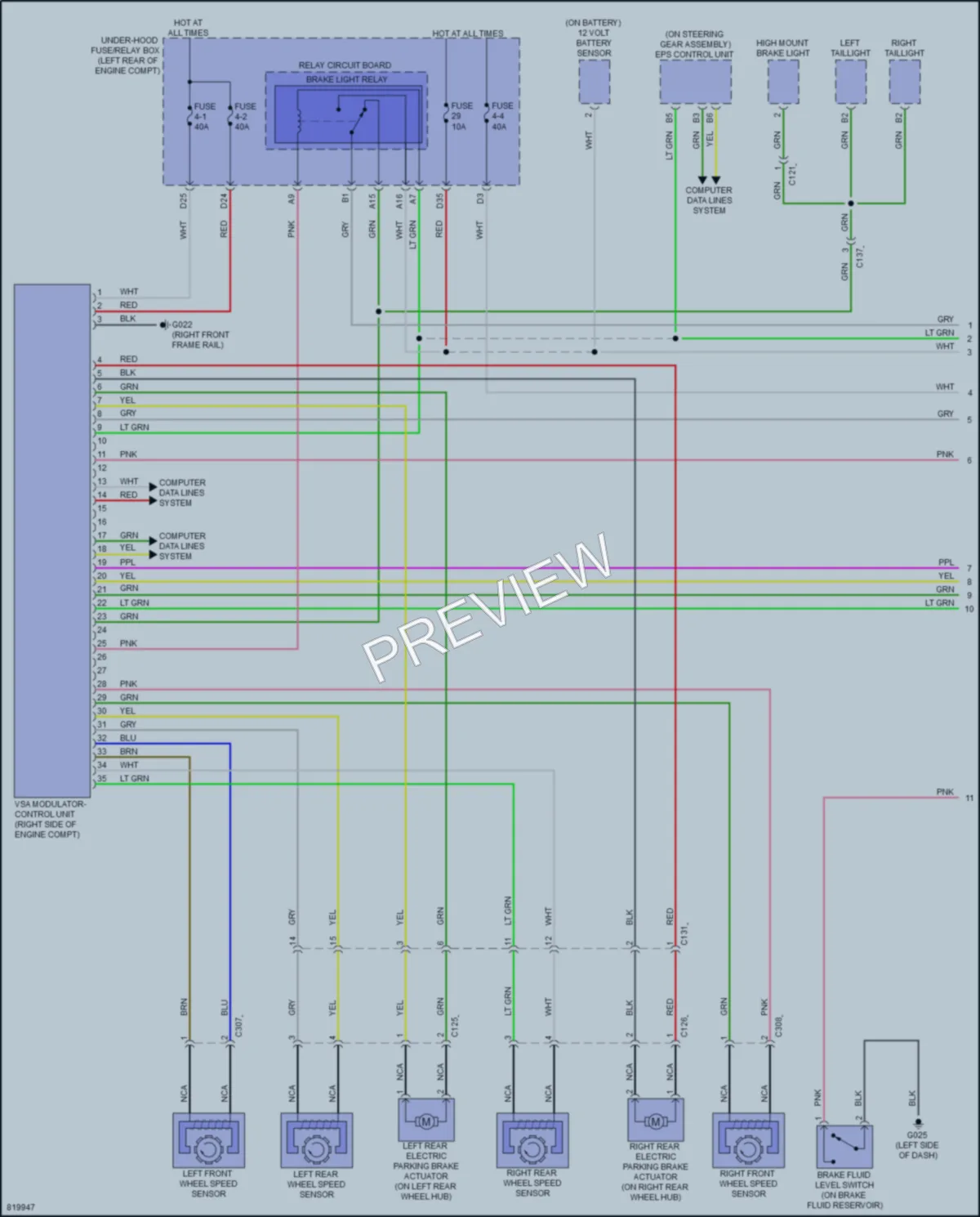 2023 Honda Accord Anti Lock Brakes wiring diagram preview