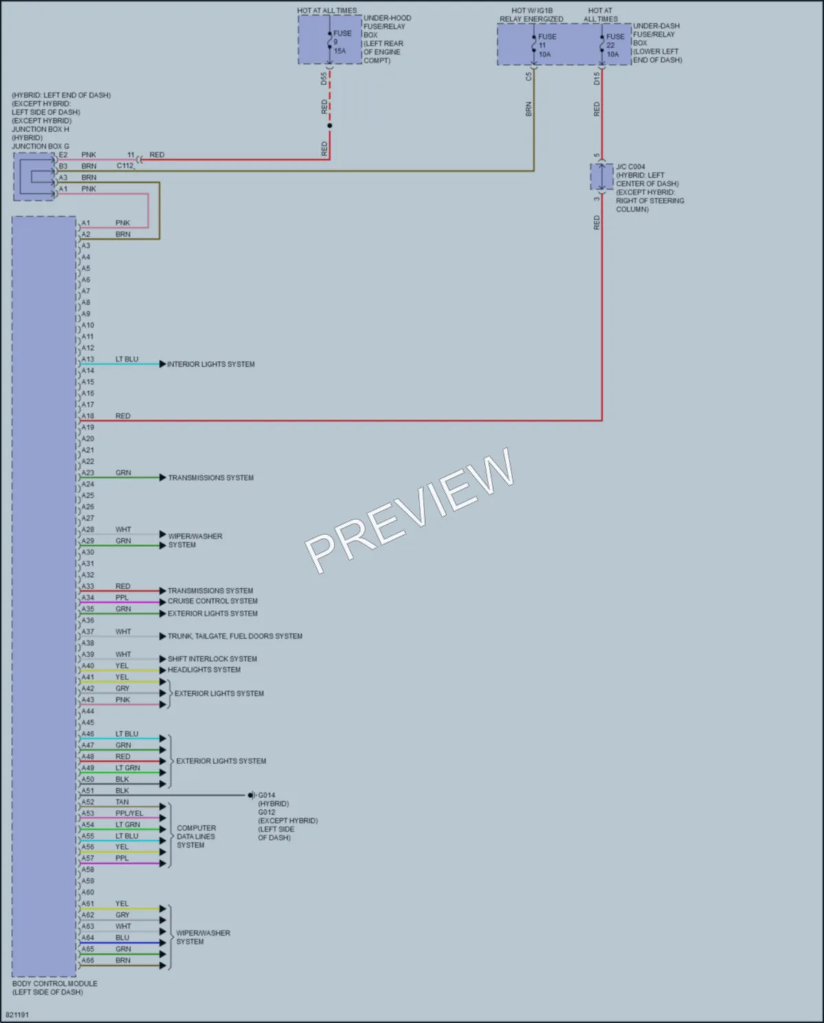 2023 Honda Accord Body Control Modules wiring diagram preview