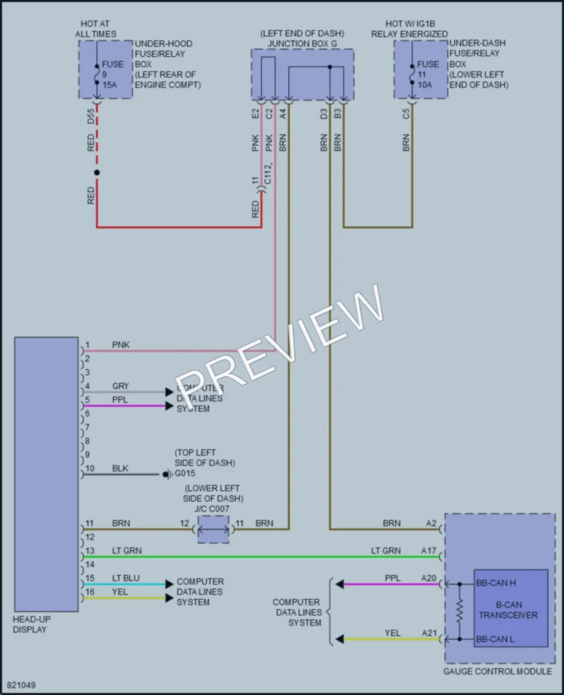 2023 Honda Accord Instrument Cluster wiring diagram preview