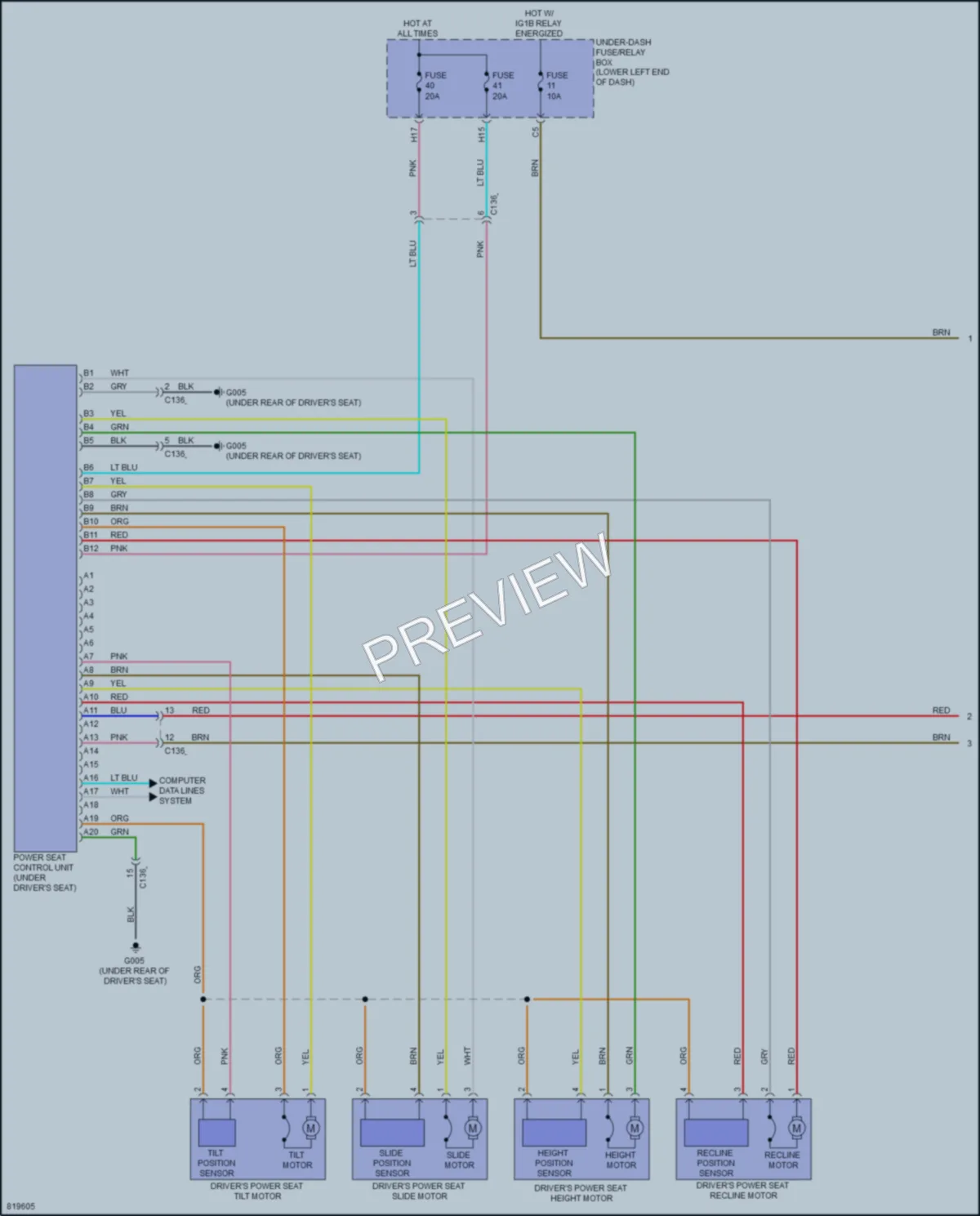 2023 Honda Accord Memory Systems wiring diagram preview