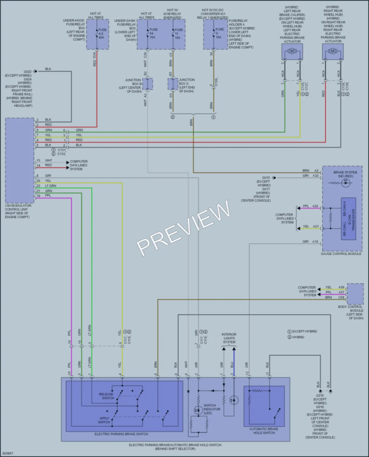 2023 Honda Accord Shift Interlock wiring diagram preview