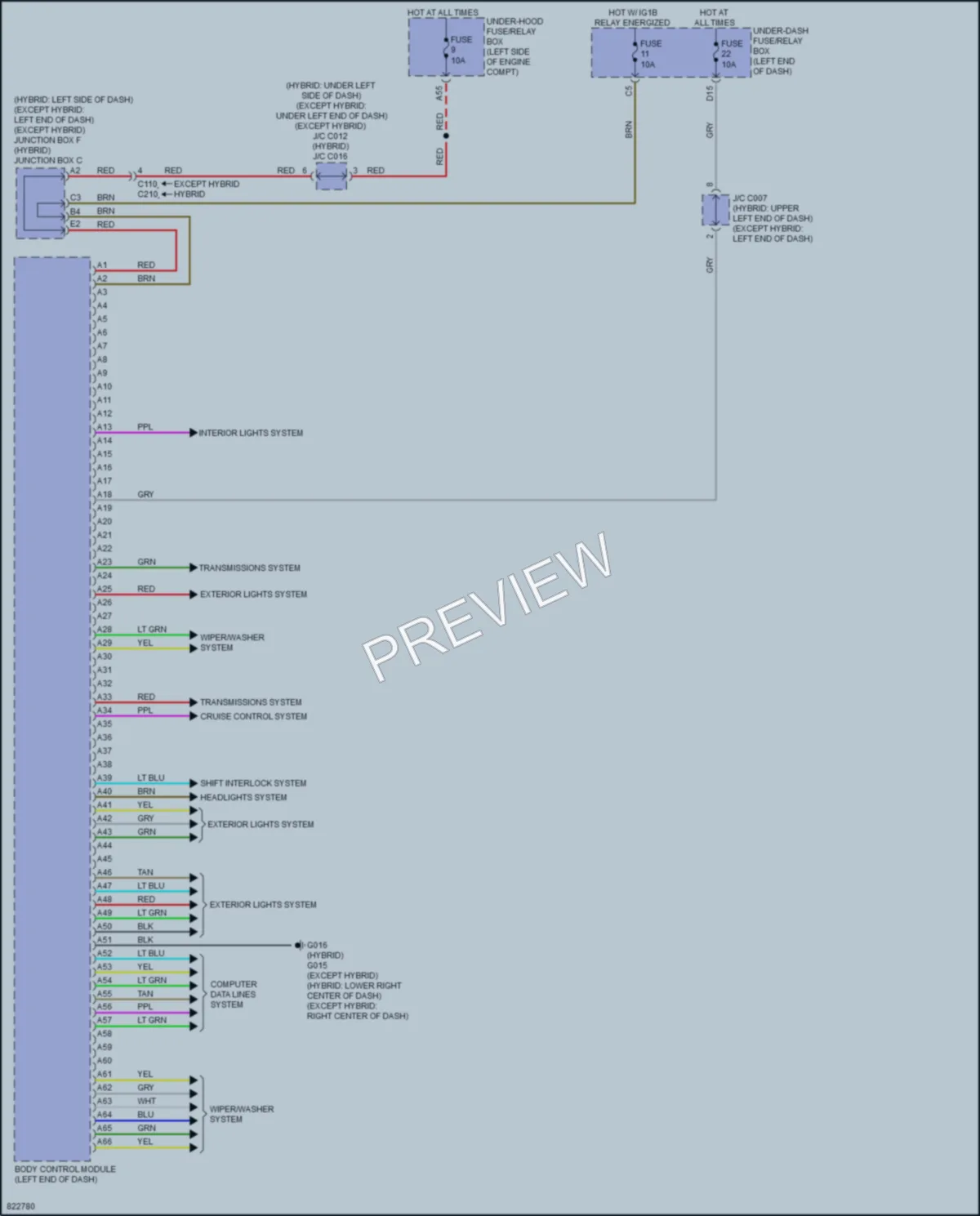 2023 Honda CRV Body Control Modules wiring diagram preview