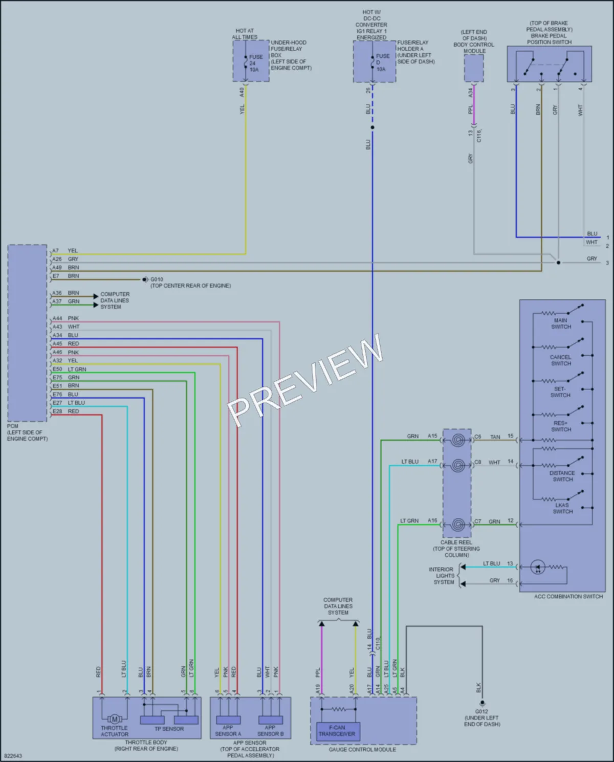 2023 Honda CRV Cruise Control wiring diagram preview