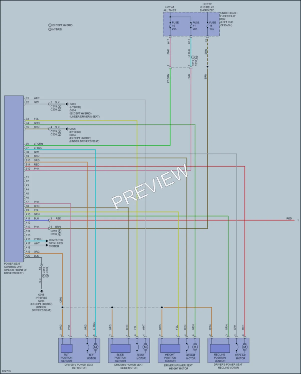 2023 Honda CRV Memory Systems wiring diagram preview