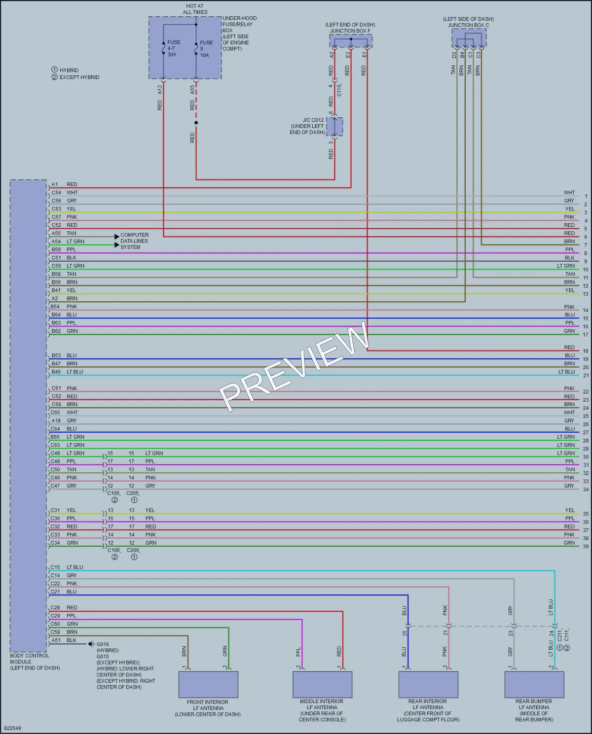 2023 Honda CRV Power Door Locks wiring diagram preview