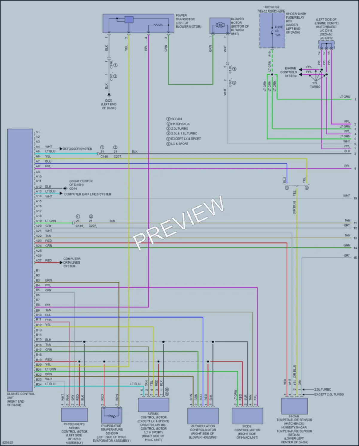 2023 Honda Civic Air Conditioning wiring diagram preview