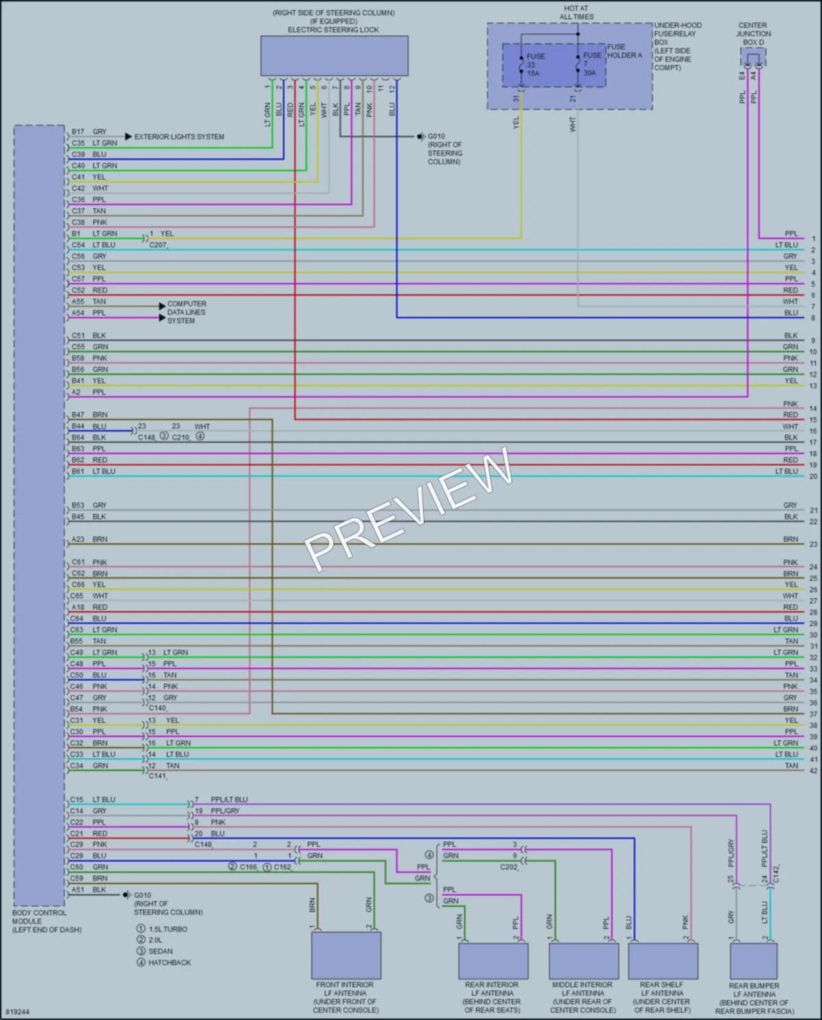 2023 Honda Civic Anti Theft wiring diagram preview