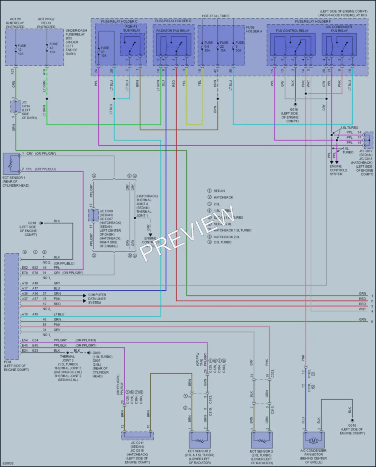 2023 Honda Civic Cooling Fan wiring diagram preview