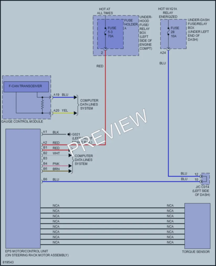 2023 Honda Civic Electronic Power Steering wiring diagram preview