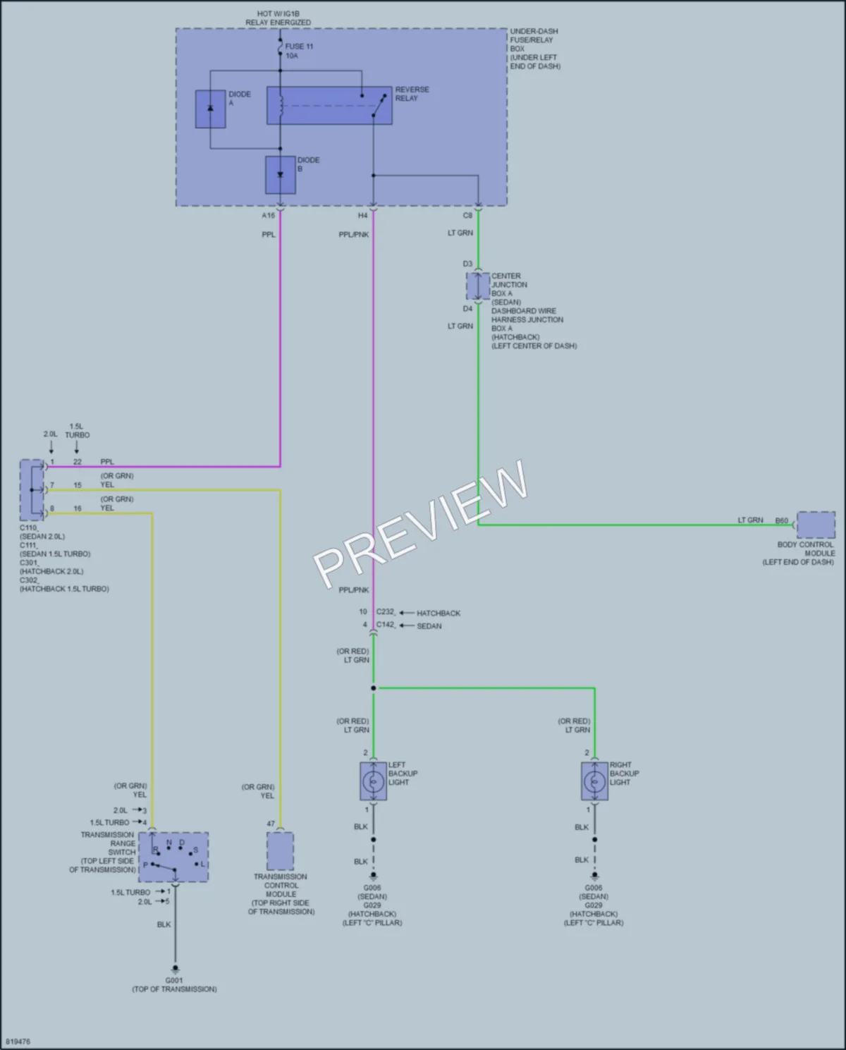 2023 Honda Civic Exterior Lights wiring diagram preview