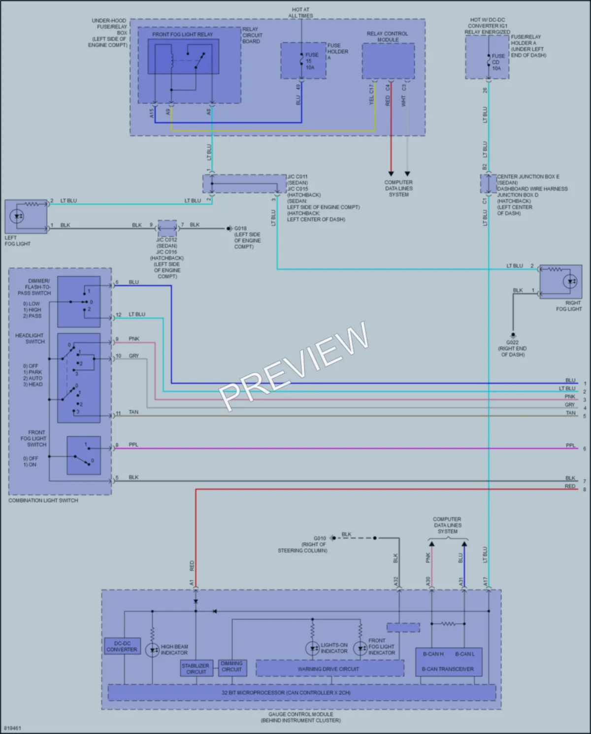2023 Honda Civic Headlights wiring diagram preview