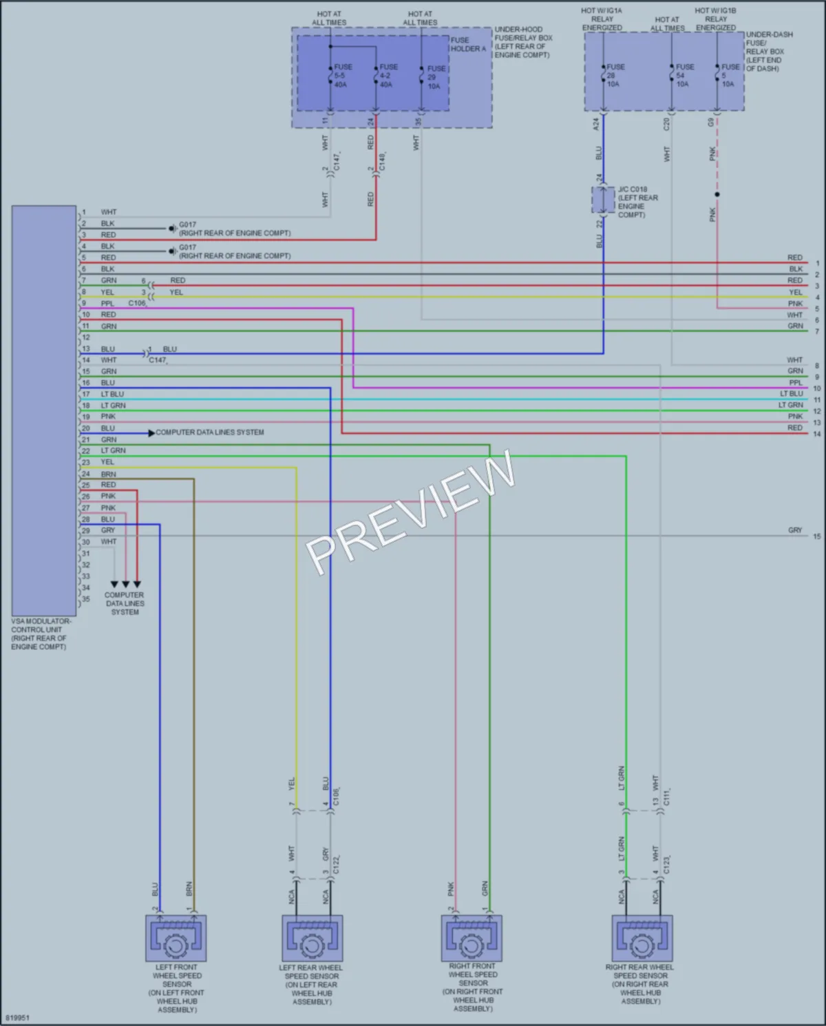 2023 Honda HRV Anti Lock Brakes wiring diagram preview