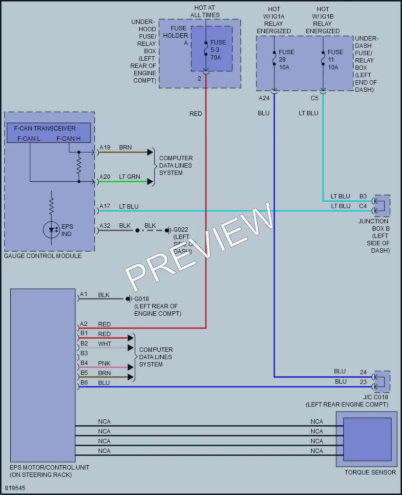 2023 Honda HRV Electronic Power Steering wiring diagram preview