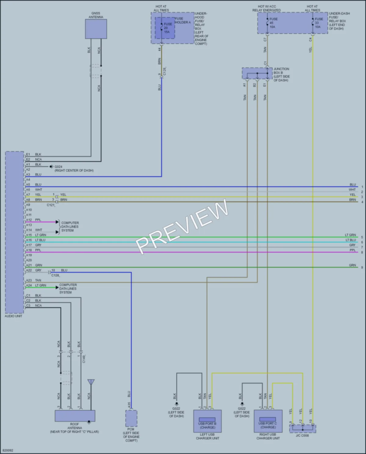2023 Honda HRV Radio wiring diagram preview