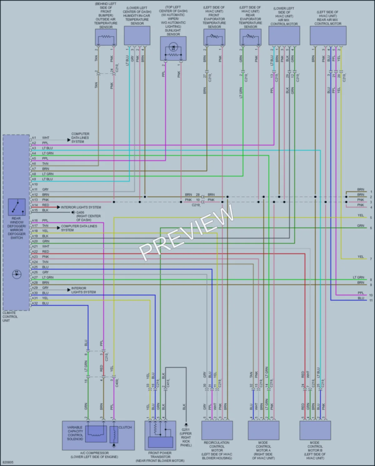 2023 Honda Odyssey Air Conditioning wiring diagram preview