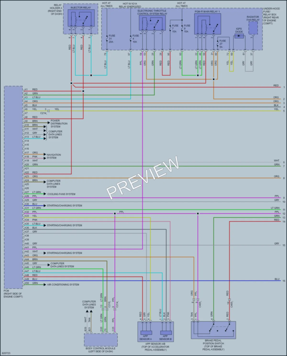 2023 Honda Odyssey Engine Performance wiring diagram preview