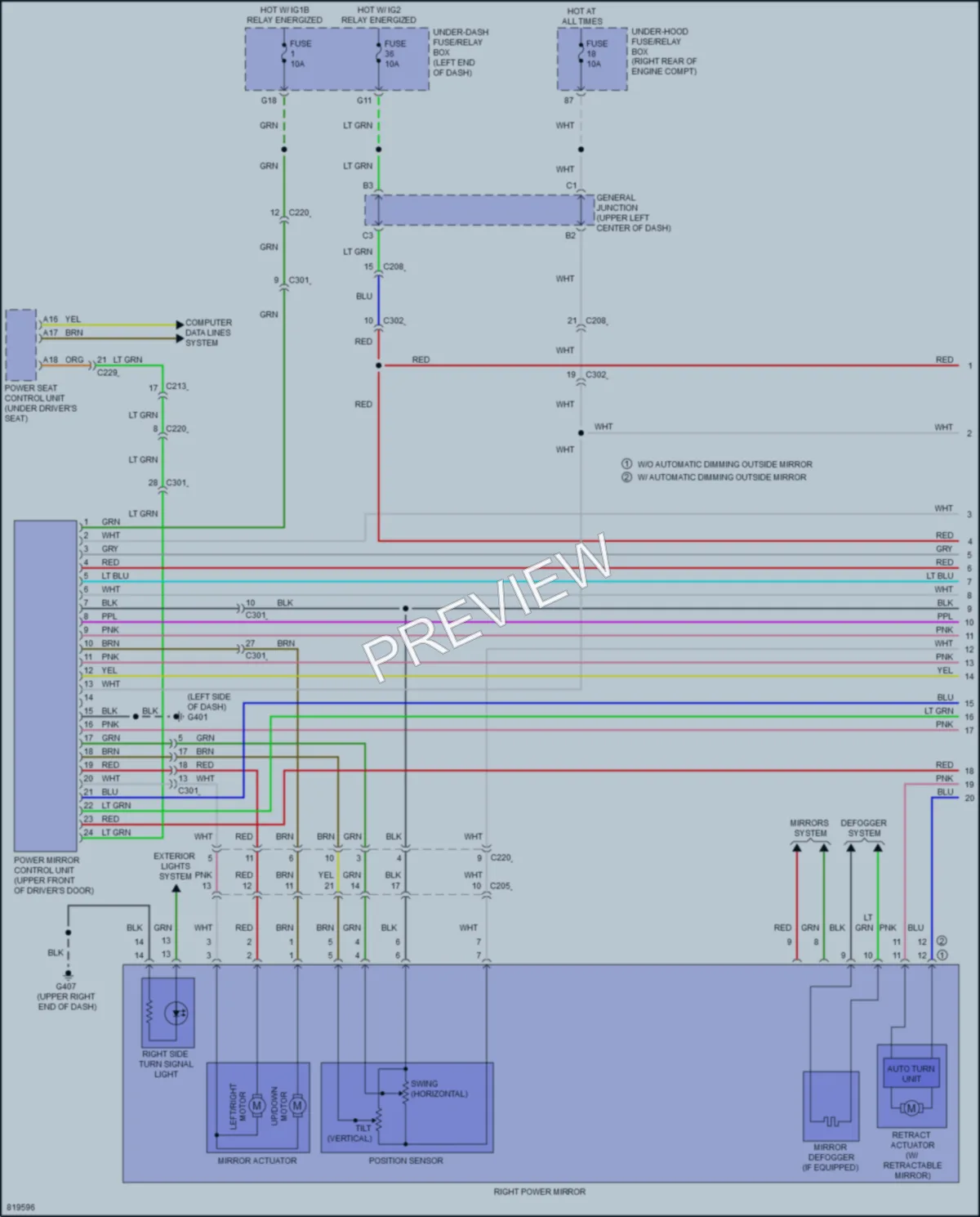 2023 Honda Odyssey Memory Systems wiring diagram preview