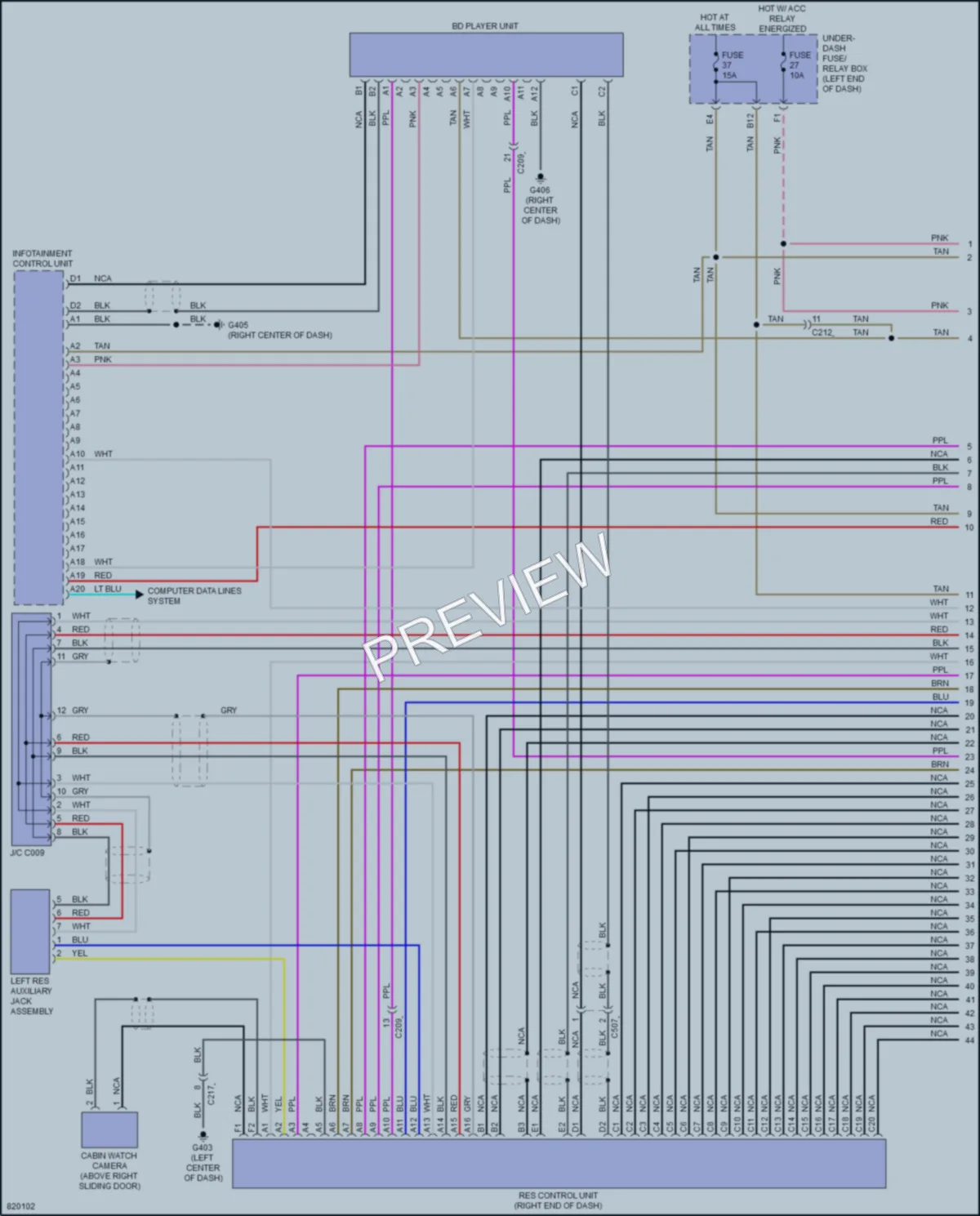 2023 Honda Odyssey Radio wiring diagram preview