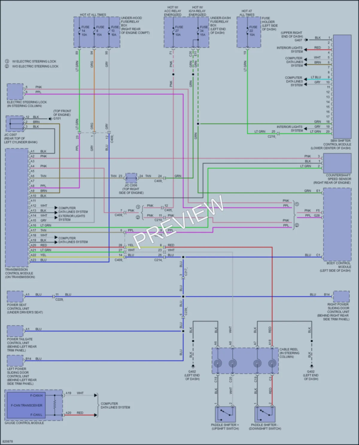 2023 Honda Odyssey Transmission wiring diagram preview