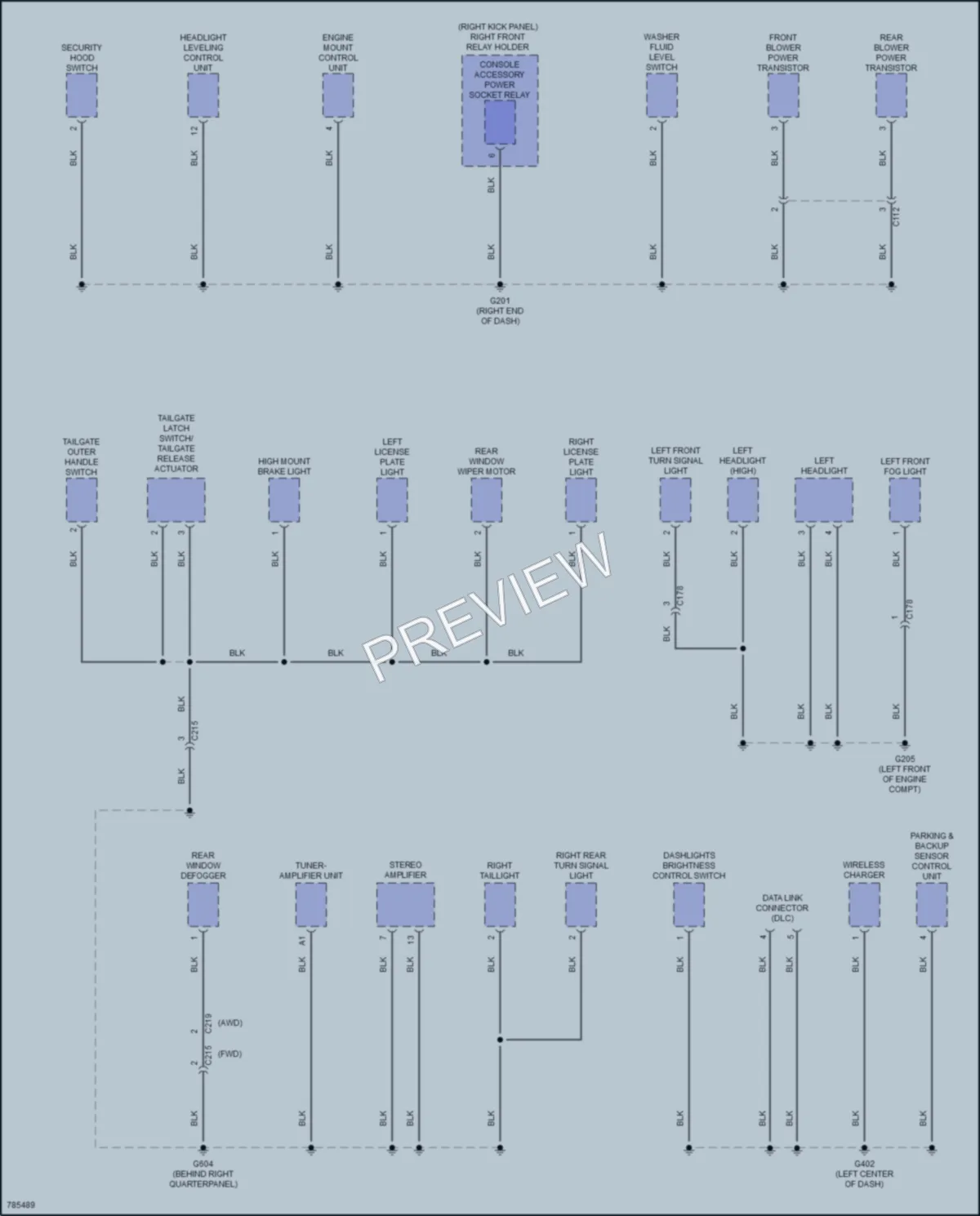 2023 Honda Passport Ground Distribution wiring diagram preview
