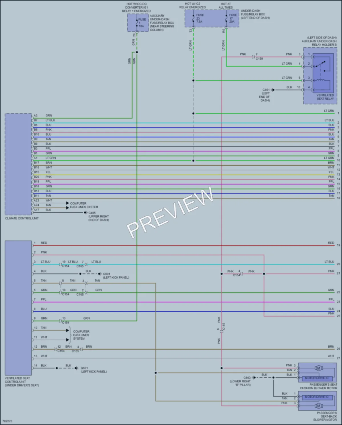 2023 Honda Passport Power Seats wiring diagram preview