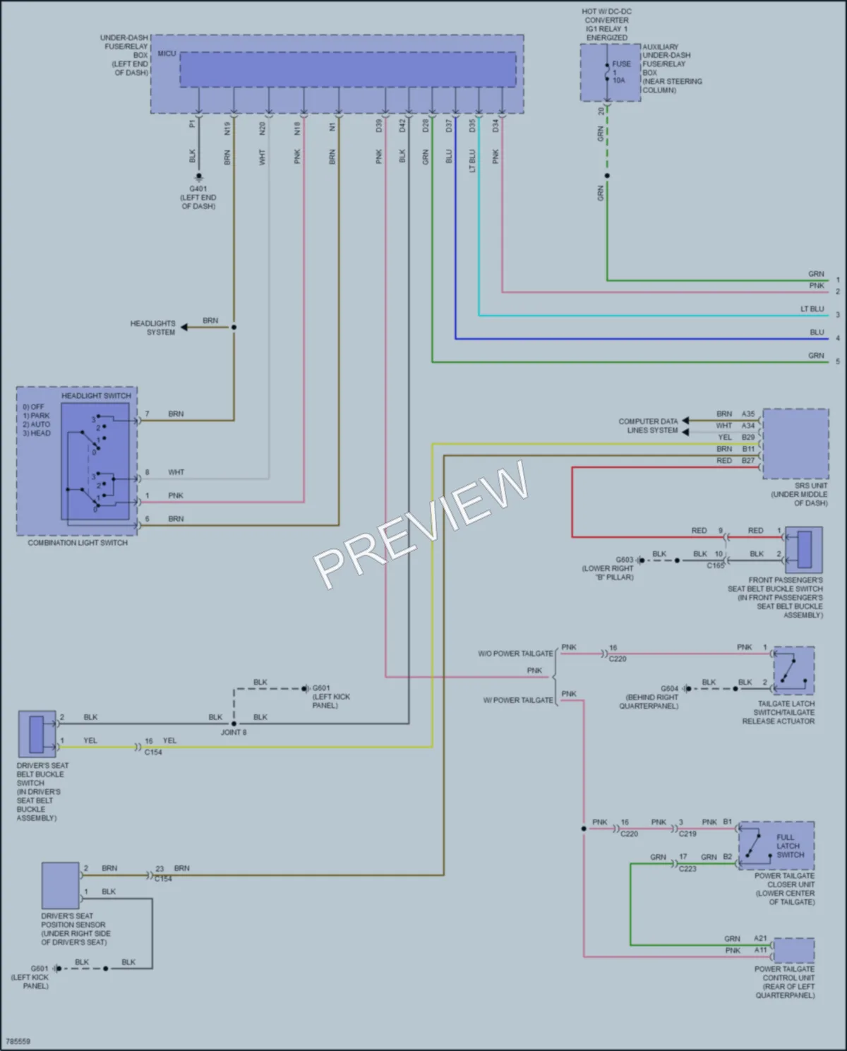 2023 Honda Passport Warning Systems wiring diagram preview