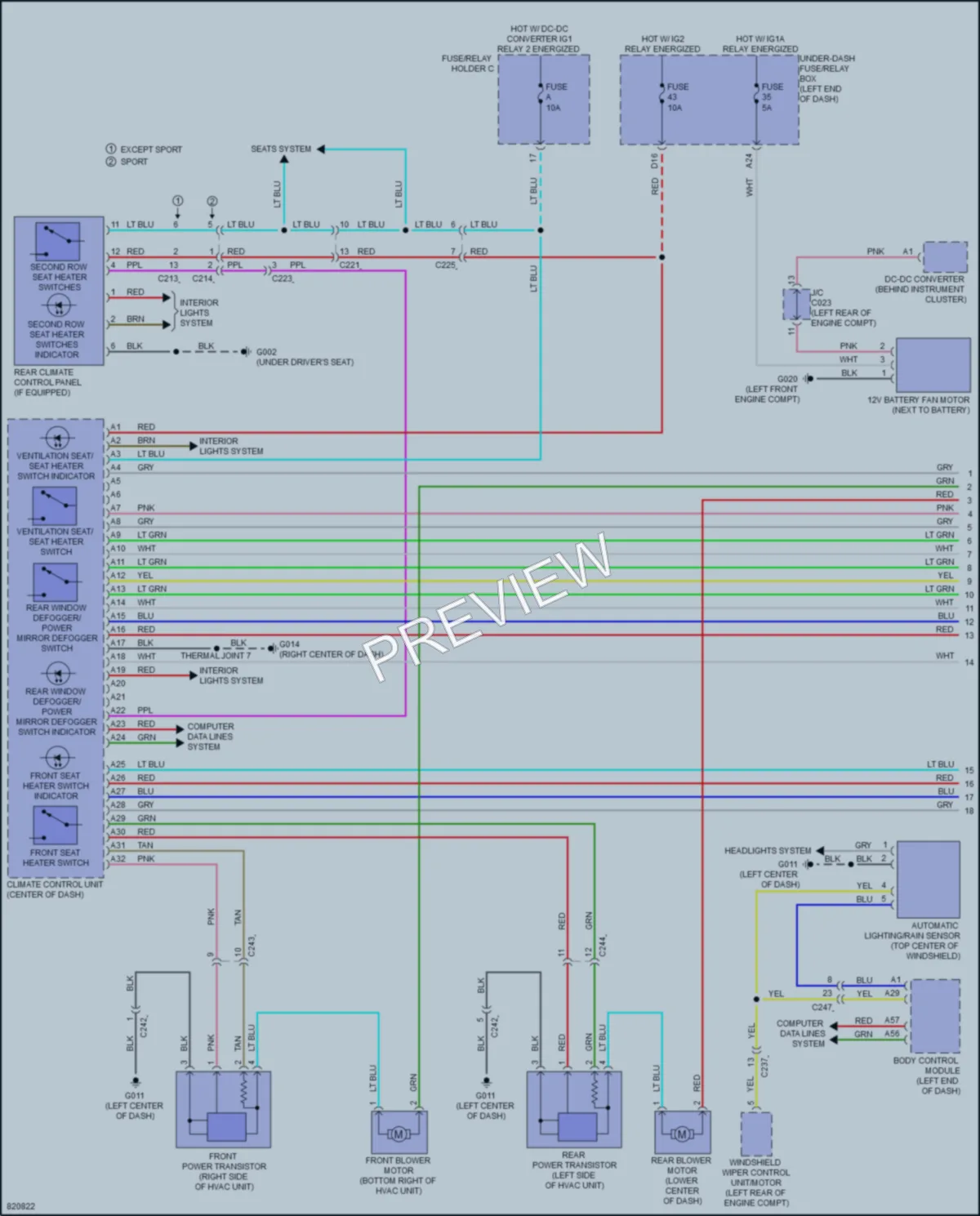 2023 Honda Pilot Air Conditioning wiring diagram preview