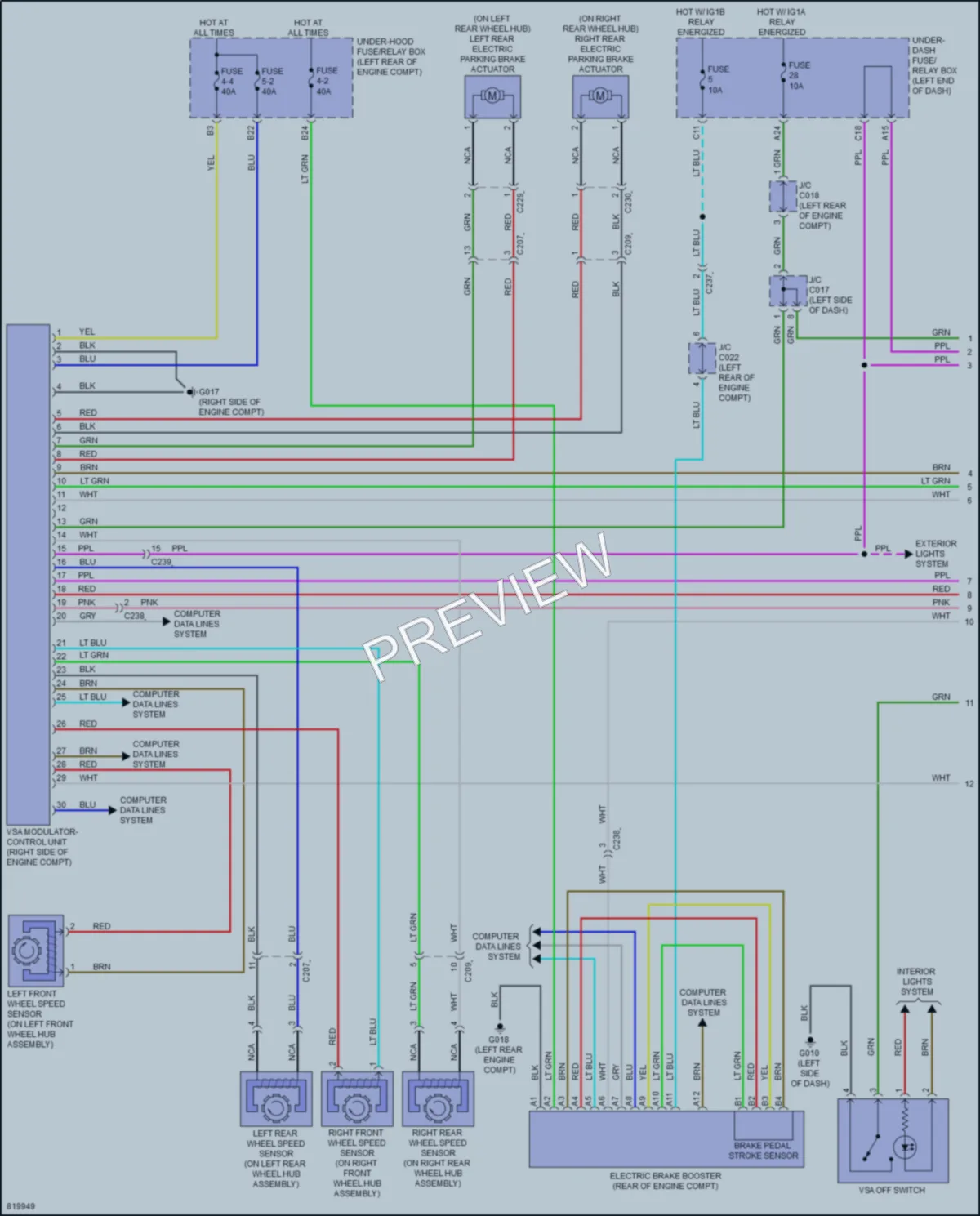2023 Honda Pilot Anti Lock Brakes wiring diagram preview