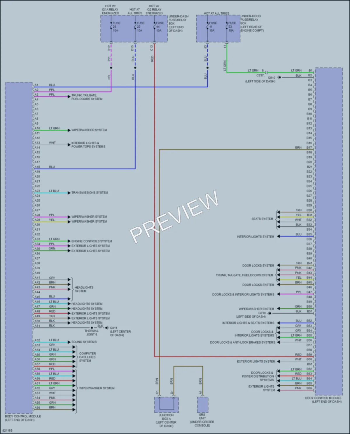 2023 Honda Pilot Body Control Modules wiring diagram preview