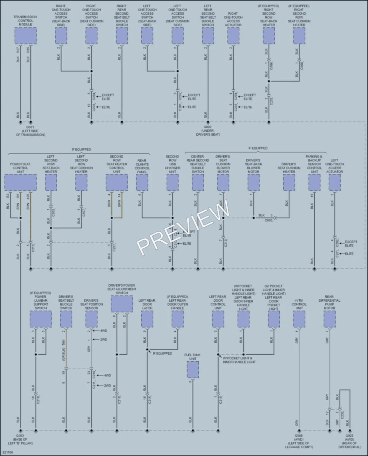 2023 Honda Pilot Ground Distribution wiring diagram preview