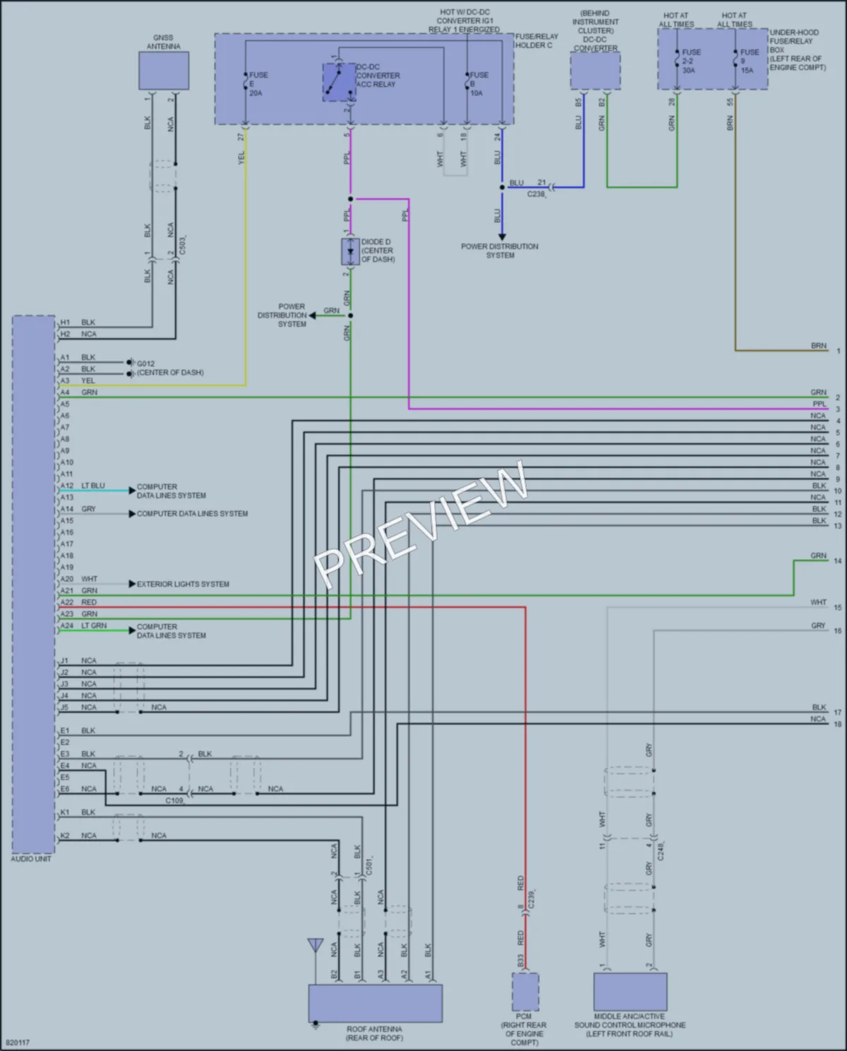 2023 Honda Pilot Radio wiring diagram preview