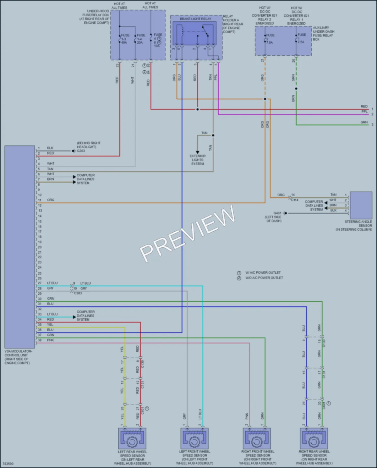 2023 Honda Ridgeline Anti Lock Brakes wiring diagram preview