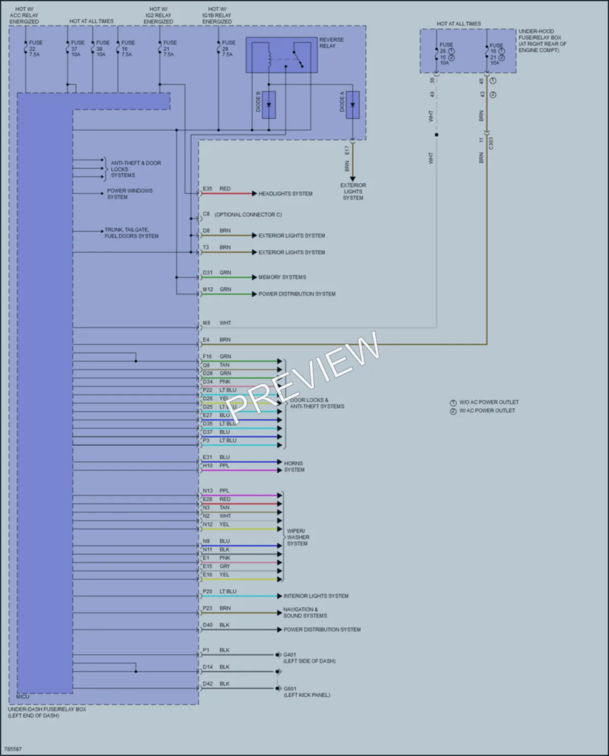 2023 Honda Ridgeline Body Control Modules wiring diagram preview