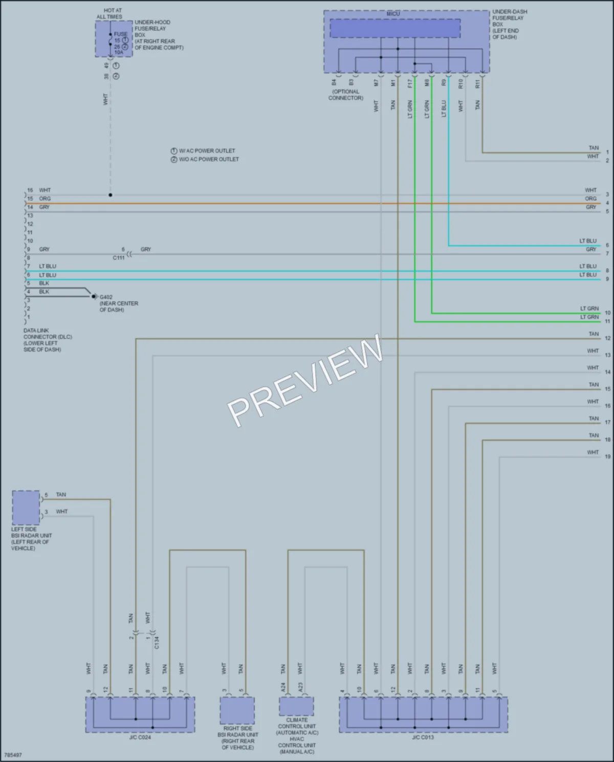 2023 Honda Ridgeline Computer Data Lines wiring diagram preview