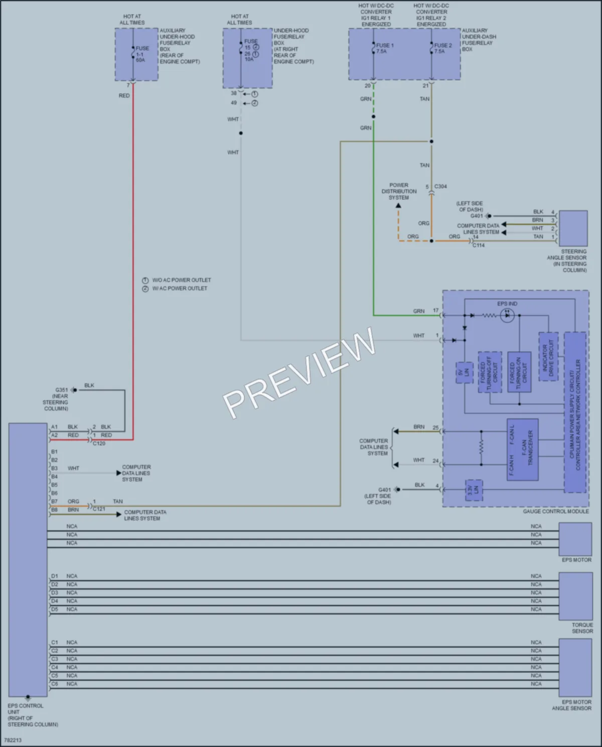 2023 Honda Ridgeline Electronic Power Steering wiring diagram preview