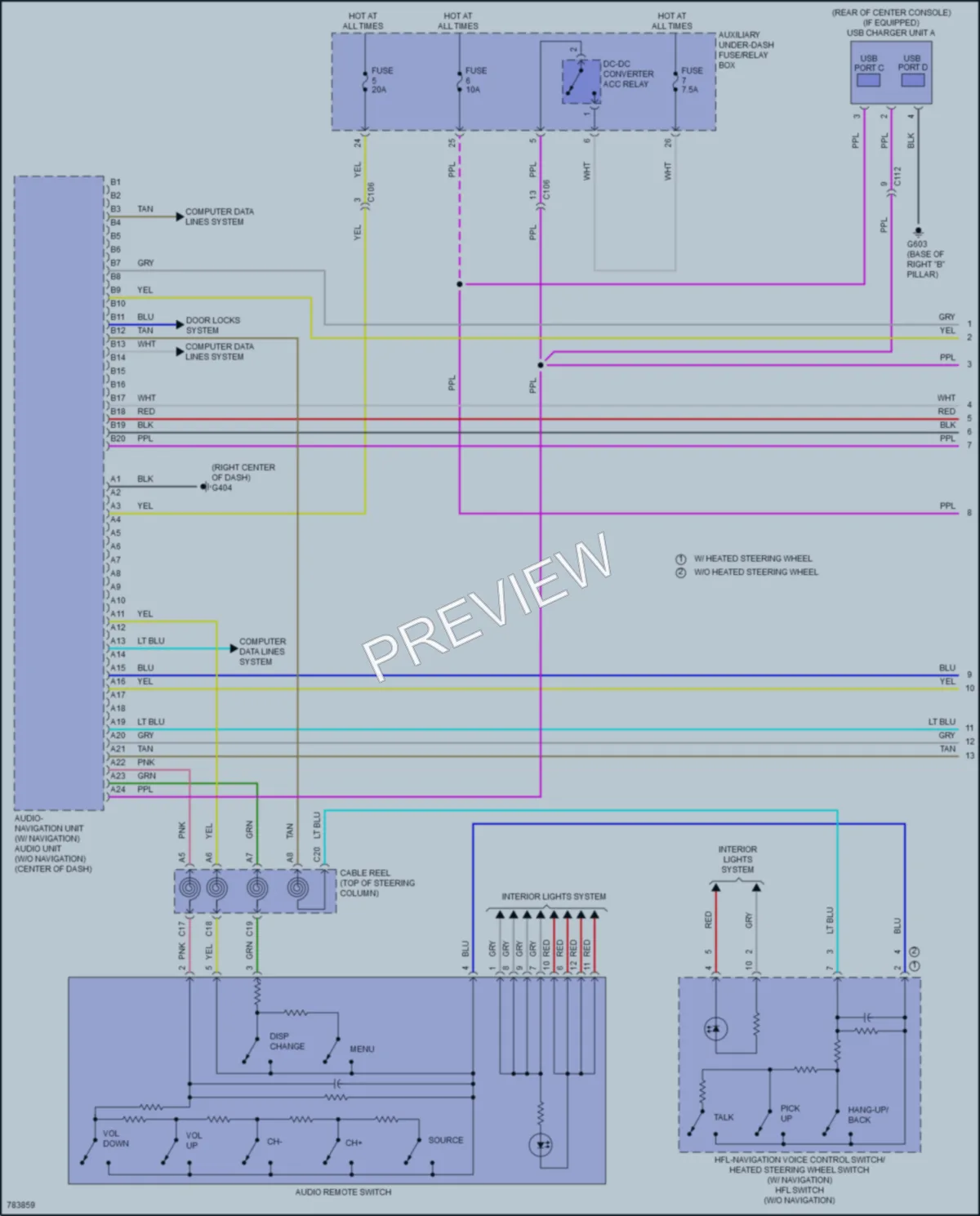 2023 Honda Ridgeline Radio wiring diagram preview