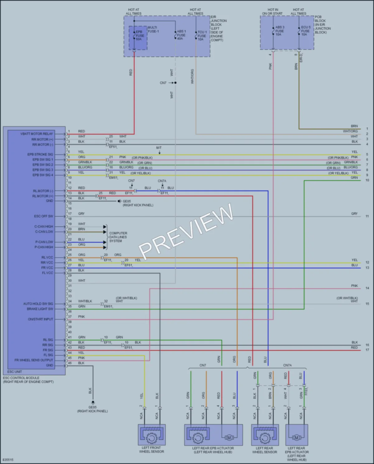 2023 Hyundai Elantra Anti Lock Brakes wiring diagram preview