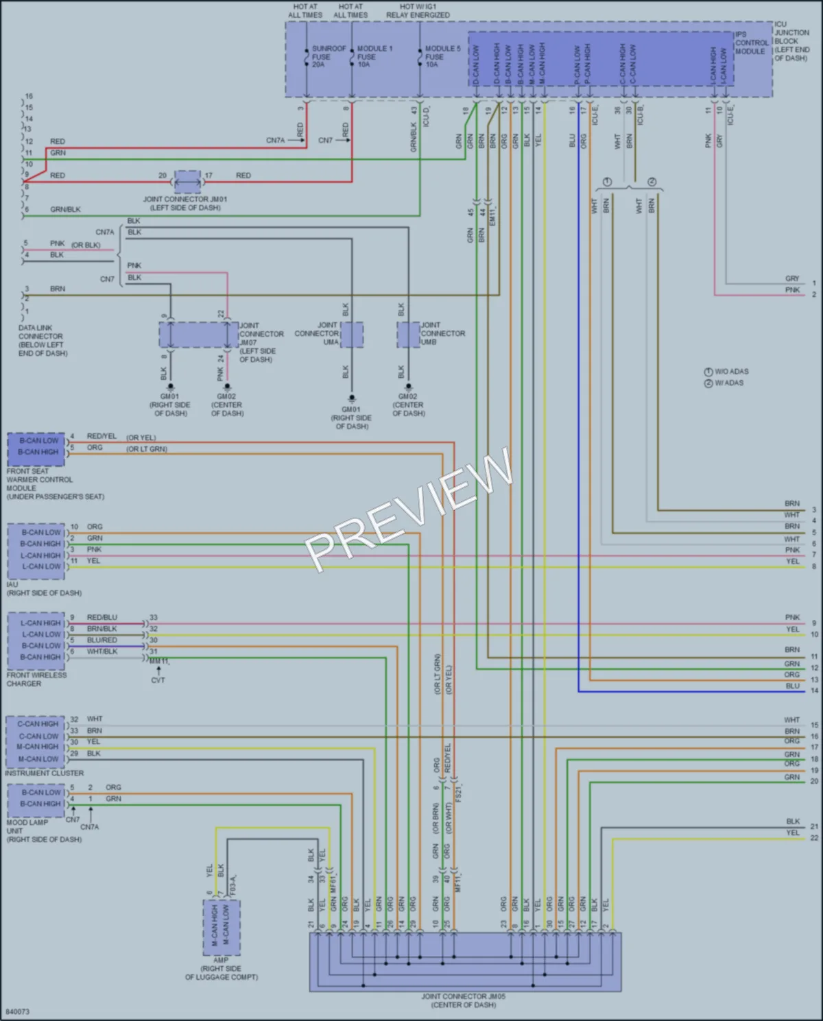 2023 Hyundai Elantra Computer Data Lines wiring diagram preview